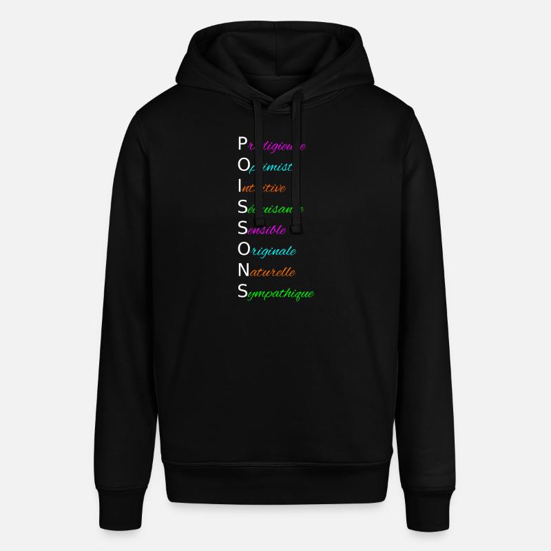 POISSONS Prodigieuse Optimiste Intuitive - Sweat à capuche SOUNDER Stanley/Stella Unisexe - noir