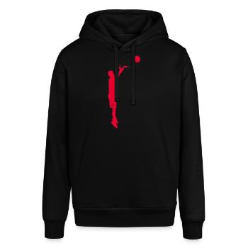 Basketballspieler - Stanley/Stella Unisex Hoodie SOUNDER - Schwarz - Vorne - Alina (178cm) & Michal (187cm)