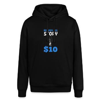 Gebrochenes Bein - Stanley/Stella Unisex Hoodie SOUNDER - Schwarz - Vorne - Alina (178cm) & Michal (187cm)