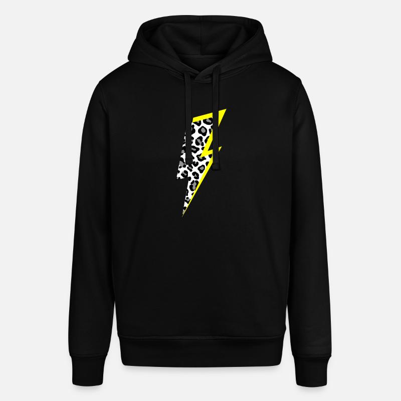 Motif léopard éclair avec ombre jaune fluo - Sweat à capuche SOUNDER Stanley/Stella Unisexe - noir