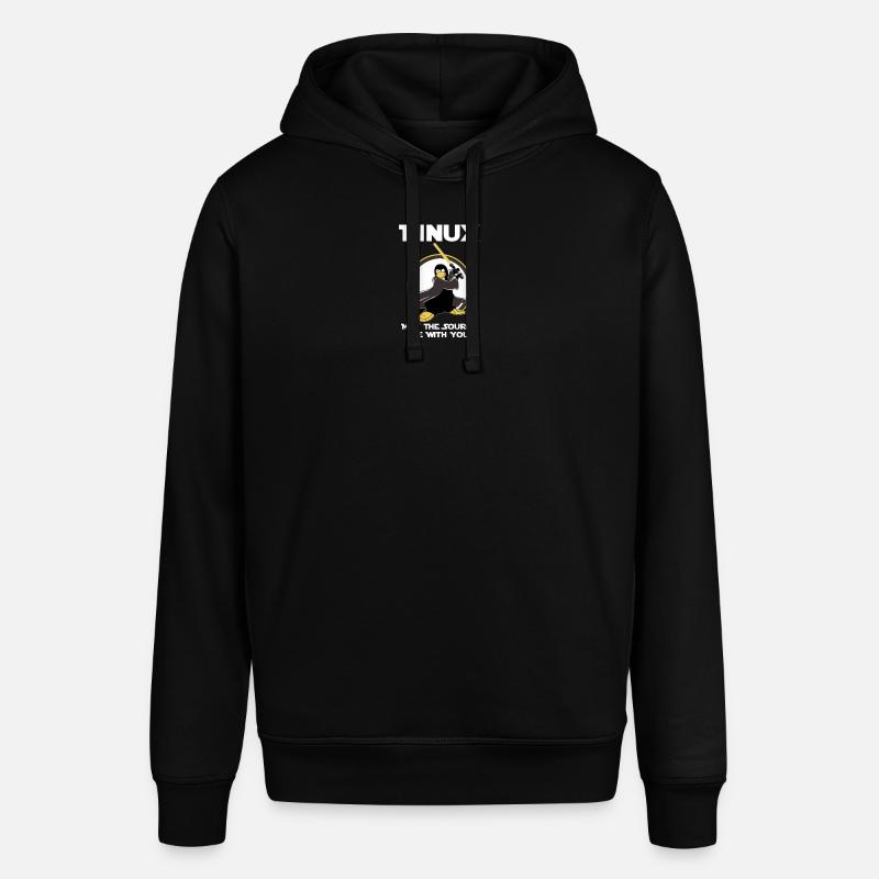 may_the_linux_source - Stanley/Stella SOUNDER Unisex Hoodie - black