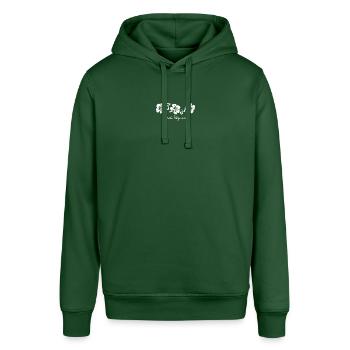 Französisch-Polynesien Hibiskusblüte - Stanley/Stella Unisex Hoodie SOUNDER - Flaschengrün - Vorne - Alina (178cm) & Michal (187cm)