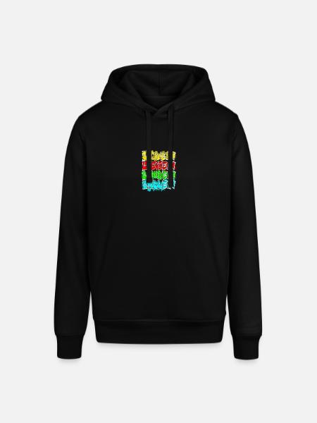 leben lieben etc weiss - Stanley/Stella Unisex Hoodie SOUNDER - Schwarz