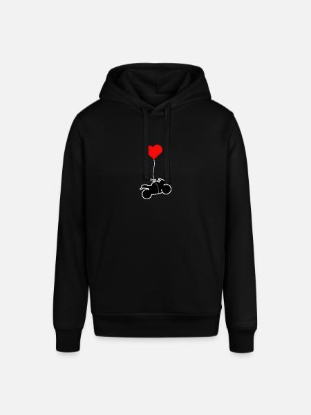 Motorrad mit Herz - Stanley/Stella Unisex Hoodie SOUNDER - Schwarz