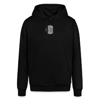 1 Cent Silbermünze - Stanley/Stella Unisex Hoodie SOUNDER - Schwarz - Vorne - Alina (178cm) & Michal (187cm)