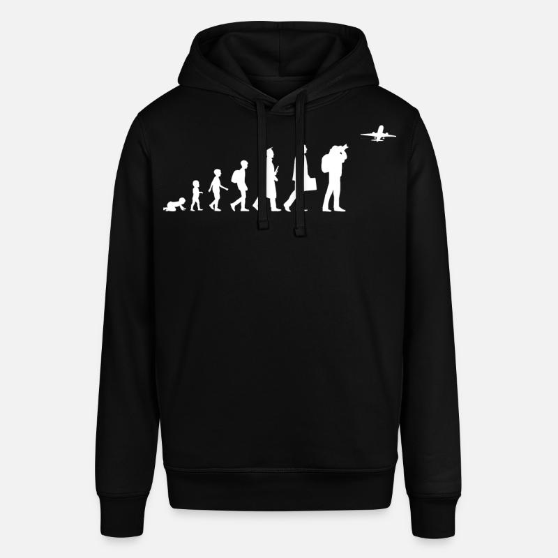 Passionné d’avion Evolution - Sweat à capuche SOUNDER Stanley/Stella Unisexe - noir