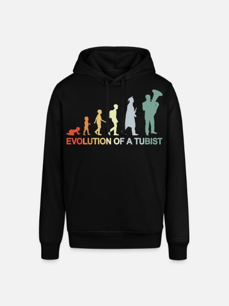 Development of a tuba player - Stanley/Stella SOUNDER Unisex Hoodie - black