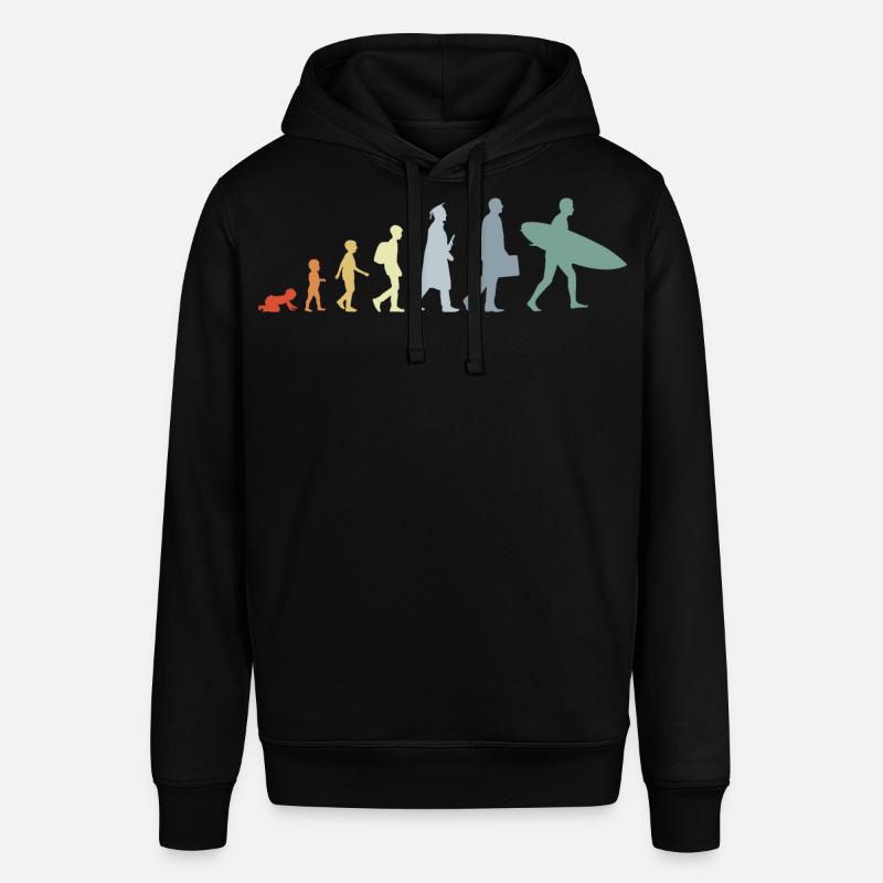 Évolution de l’enfant au surfeur - Sweat à capuche SOUNDER Stanley/Stella Unisexe - noir