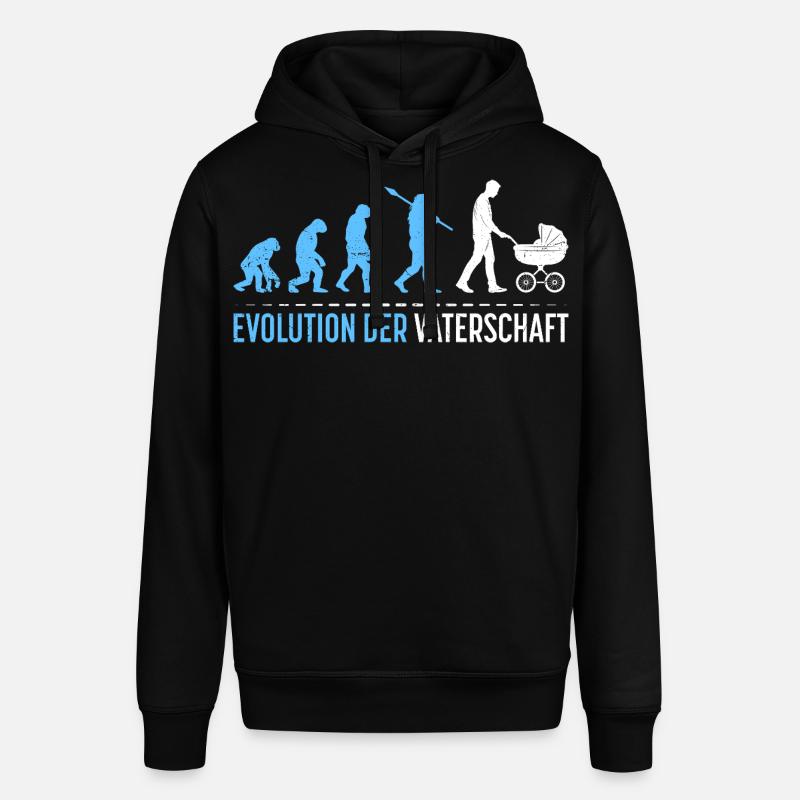 Werdender Vater EVOLUTION DER VATERSCHAFT Lustig - Stanley/Stella Unisex Hoodie SOUNDER - Schwarz