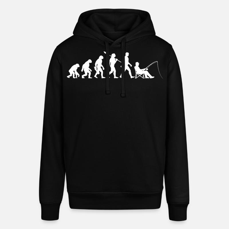 Evolution - Pêcheur, Cadeau de pêche - Sweat à capuche SOUNDER Stanley/Stella Unisexe - noir