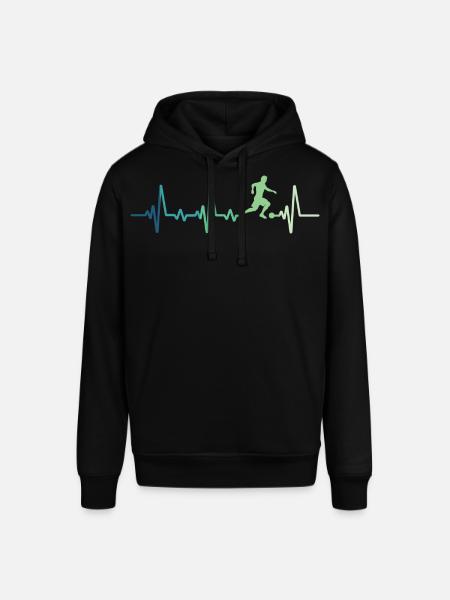 Fußball-Heartbeat-Fußballer - Stanley/Stella Unisex Hoodie SOUNDER - Schwarz