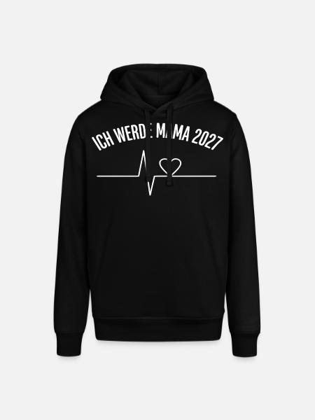 Ich werde Mama 2027 Herzschlag - Stanley/Stella Unisex Hoodie SOUNDER - Schwarz