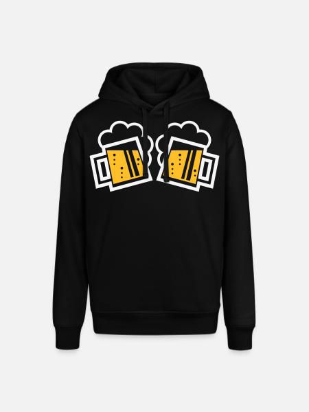 2 Bayrische Bierkrüge Prosten (Bier / NEG 2C) - Stanley/Stella Unisex Hoodie SOUNDER - Schwarz