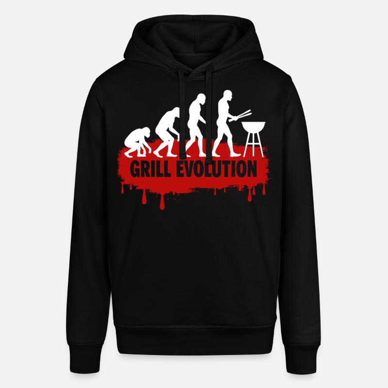 Grill Evolution Funny Grill Master Saying - Stanley/Stella SOUNDER Unisex Hoodie - black