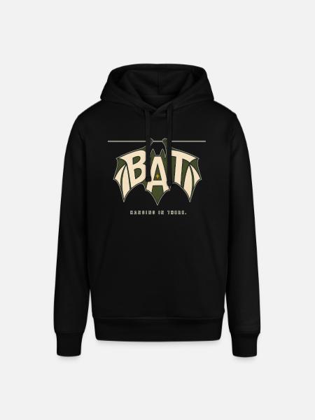 BAT – Hängende Fledermaus und Wortspiel - Stanley/Stella Unisex Hoodie SOUNDER - Schwarz
