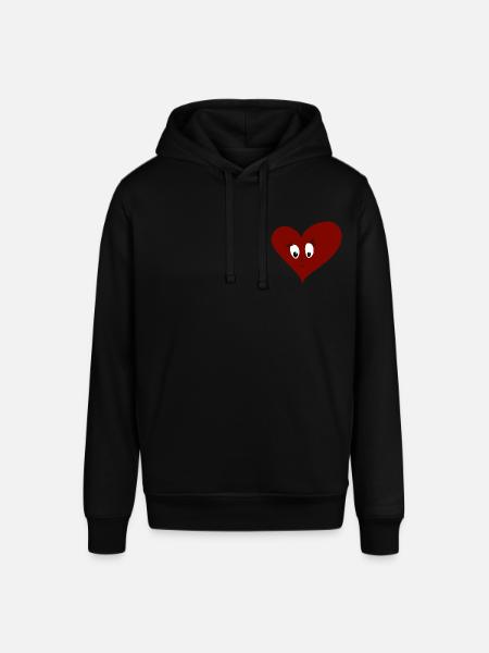 Heart - cute - sensitive - sad - Stanley/Stella SOUNDER Unisex Hoodie - black