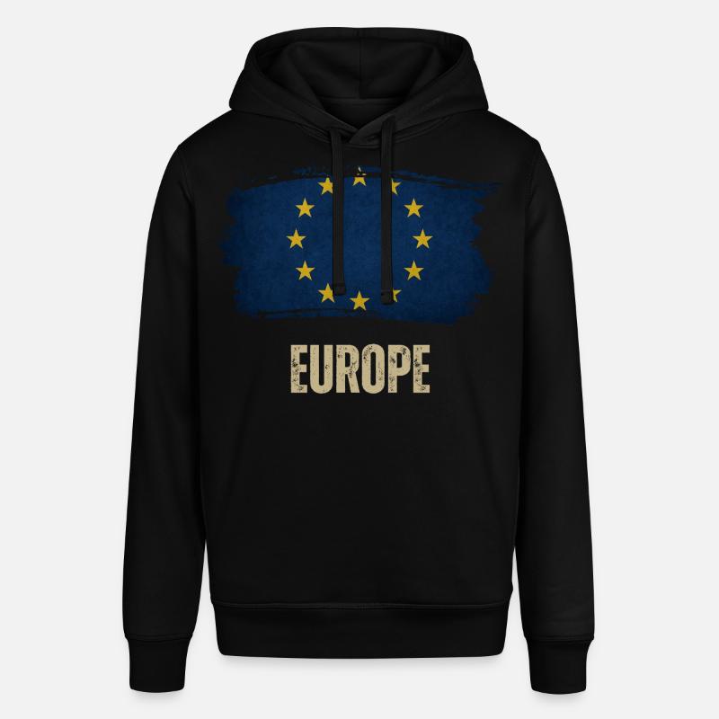Drapeau grunge de l’Europe, j’aime l’Europe - Sweat à capuche SOUNDER Stanley/Stella Unisexe - noir