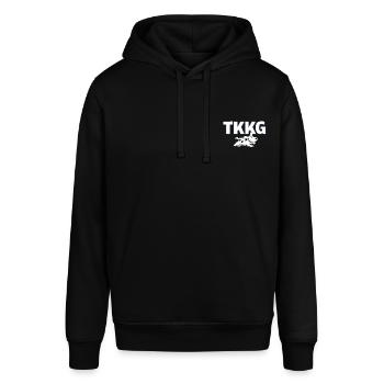TKKG Logo Mit Gabys Hund Oskar - Stanley/Stella Unisex Hoodie SOUNDER - Schwarz - Vorne - Alina (178cm) & Michal (187cm)