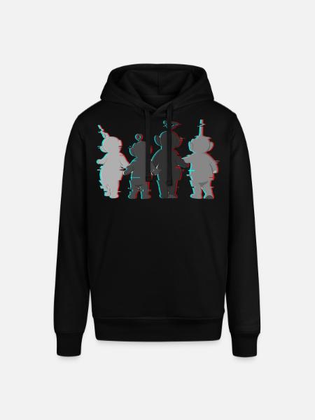 Teletubbies Cool design med statisk effekt - Stanley/Stella SOUNDER unisex hoodie - sort