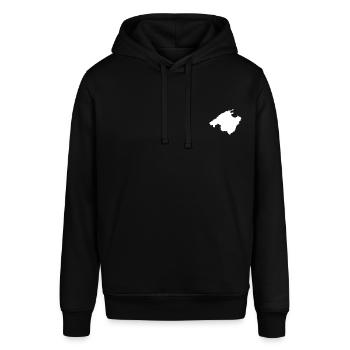 Mallorca Brustlogo - Stanley/Stella Unisex Hoodie SOUNDER - Schwarz - Vorne - Alina (178cm) & Michal (187cm)