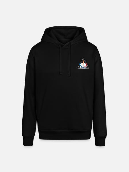 NASA Chest Logo med Måne og Raket - Stanley/Stella SOUNDER unisex hoodie - sort