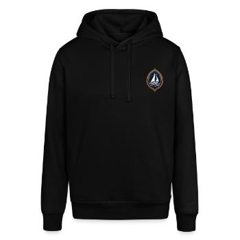 Segelboot - Stanley/Stella Unisex Hoodie SOUNDER - Schwarz - Vorne - Alina (178cm) & Michal (187cm)