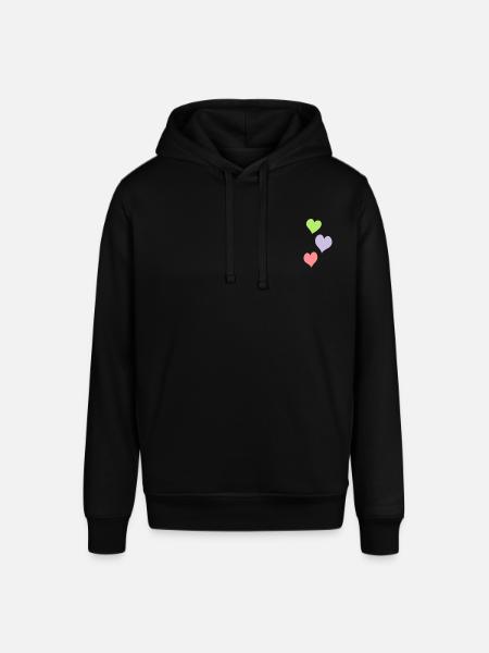 Three Hearts - Stanley/Stella SOUNDER Unisex Hoodie - black