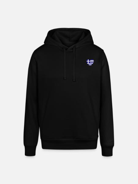 Greece Flag Heart of Hellas - Stanley/Stella SOUNDER Unisex Hoodie - black