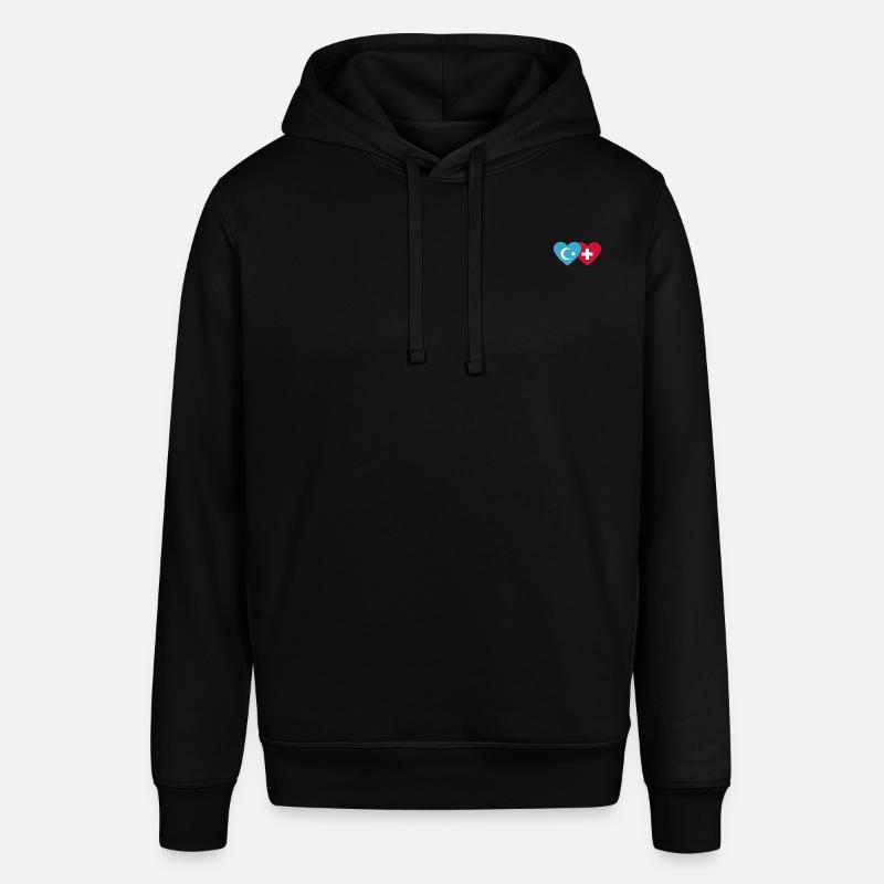 Cœur de drapeau suisse ouïghour - Sweat à capuche SOUNDER Stanley/Stella Unisexe - noir