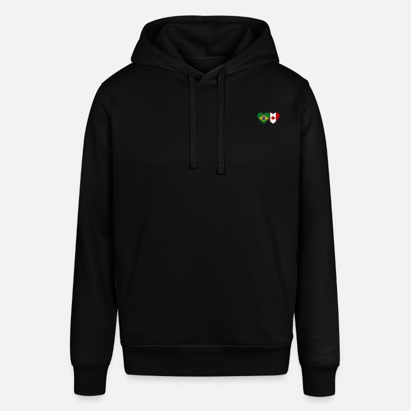 Brésil Canada Drapeau Coeur - Sweat à capuche SOUNDER Stanley/Stella Unisexe - noir
