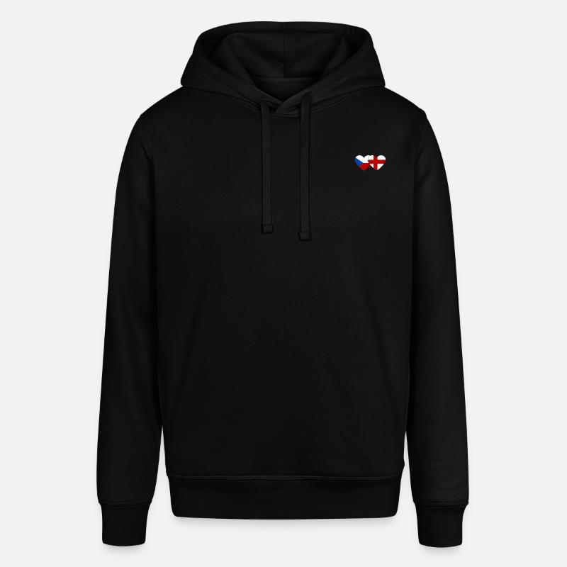 République tchèque Angleterre Drapeau Coeur - Sweat à capuche SOUNDER Stanley/Stella Unisexe - noir