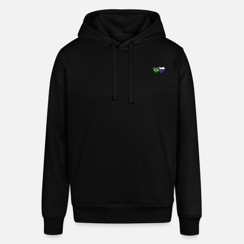 Brésil Russie Flag Coeur - Sweat à capuche SOUNDER Stanley/Stella Unisexe - noir