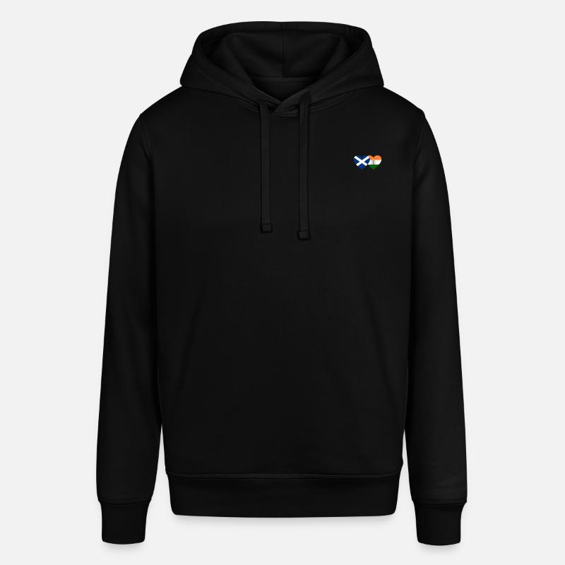Écosse Inde Flag Heart - Sweat à capuche SOUNDER Stanley/Stella Unisexe - noir