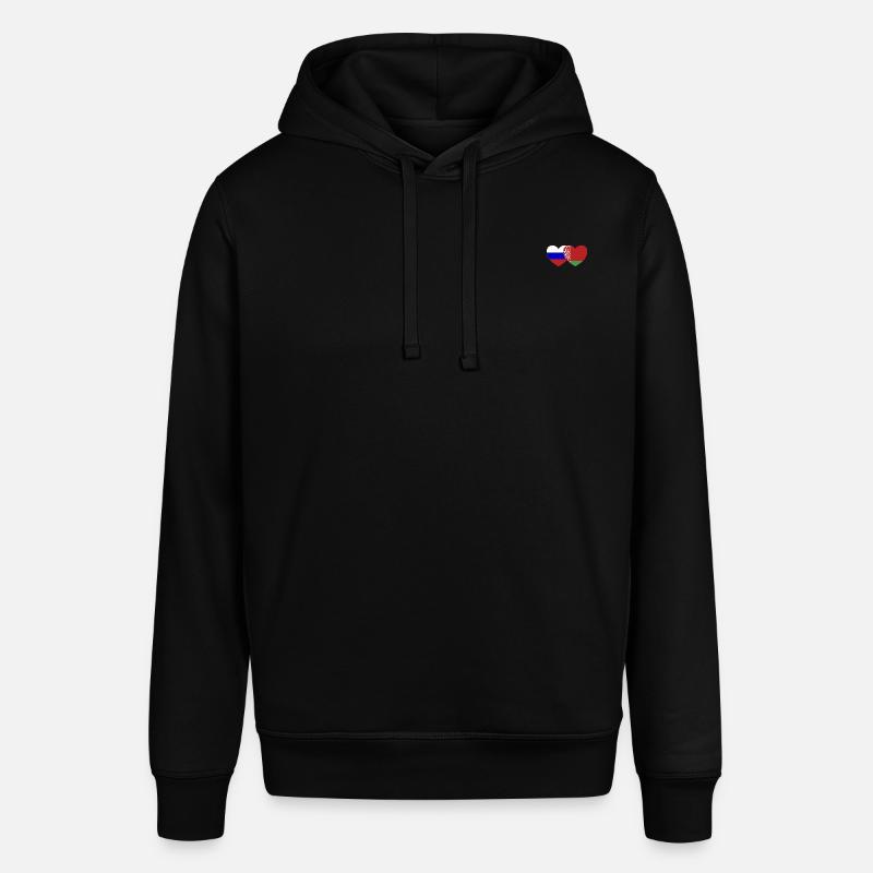 Russie Biélorussie Drapeau Cœur - Sweat à capuche SOUNDER Stanley/Stella Unisexe - noir