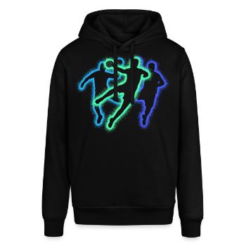 Handballspieler Handballer Jungen Handball - Stanley/Stella Unisex Hoodie SOUNDER - Schwarz - Vorne - Alina (178cm) & Michal (187cm)