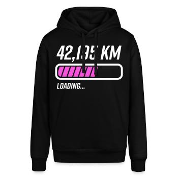 Marathon Marathonläufer Strecke Sportler - Stanley/Stella Unisex Hoodie SOUNDER - Schwarz - Vorne - Alina (178cm) & Michal (187cm)