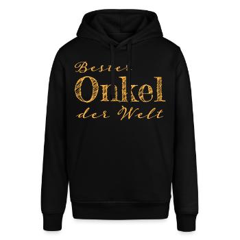 Onkel Familie Geschenk Geschenkidee - Stanley/Stella Unisex Hoodie SOUNDER - Schwarz - Vorne - Alina (178cm) & Michal (187cm)