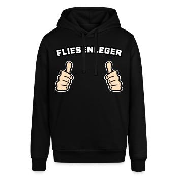 Fliesenleger Bodenleger Geschenkidee - Stanley/Stella Unisex Hoodie SOUNDER - Schwarz - Vorne - Alina (178cm) & Michal (187cm)