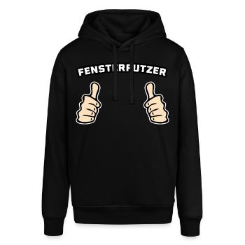 Fensterputzer Beruf Geschenkidee - Stanley/Stella Unisex Hoodie SOUNDER - Schwarz - Vorne - Alina (178cm) & Michal (187cm)