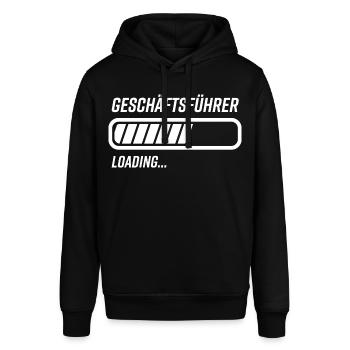 Geschäftsführer Loading Ladebalken - Stanley/Stella Unisex Hoodie SOUNDER - Schwarz - Vorne - Alina (178cm) & Michal (187cm)