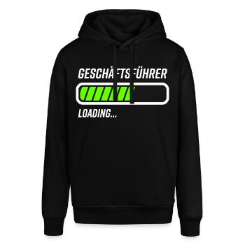 Geschäftsführer Loading Ladebalken - Stanley/Stella Unisex Hoodie SOUNDER - Schwarz - Vorne - Alina (178cm) & Michal (187cm)