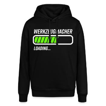 Werkzeugmacher Loading Ladebalken - Stanley/Stella Unisex Hoodie SOUNDER - Schwarz - Vorne - Alina (178cm) & Michal (187cm)