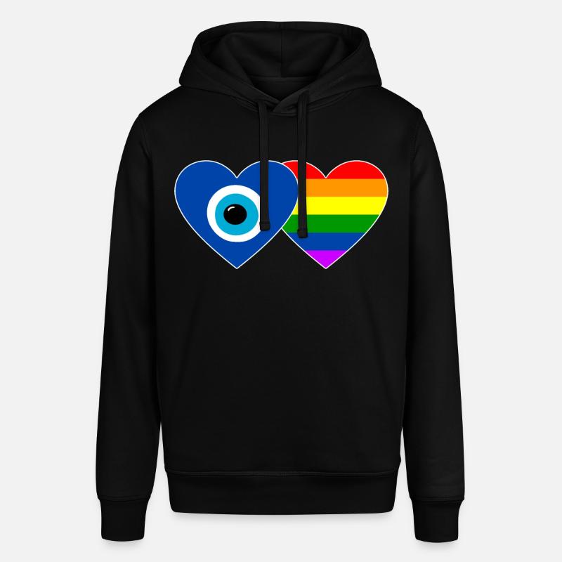 Nazar perle arc-en-ciel drapeau - Sweat à capuche SOUNDER Stanley/Stella Unisexe - noir