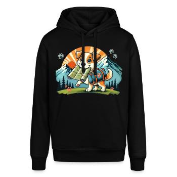 Wander Hund - Stanley/Stella Unisex Hoodie SOUNDER - Schwarz - Vorne - Alina (178cm) & Michal (187cm)