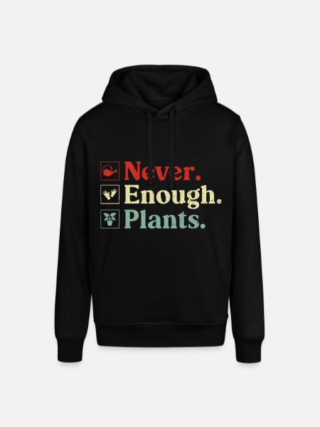 Never Enough Plants - Stanley/Stella Unisex Hoodie SOUNDER - Schwarz