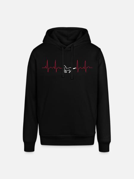 EKG-Kurve Pferd - Stanley/Stella Unisex Hoodie SOUNDER - Schwarz
