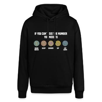Ishihara Numbers - Mangez des chips - Sweat à capuche SOUNDER Stanley/Stella Unisexe - noir - Devant - Alina (178cm) & Michal (187cm)