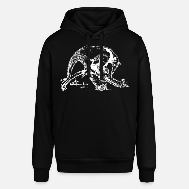 Fourmilier blanc / noir - Sweat à capuche SOUNDER Stanley/Stella Unisexe - noir