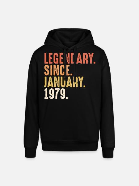 Legendary Since January 1979 - 40. Geburtstag Bday - Stanley/Stella SOUNDER unisex huppari - musta