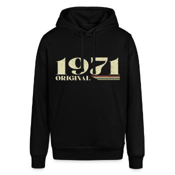 Original 1971 Vintage 1971 anniversaire 1971 rétro - Sweat à capuche SOUNDER Stanley/Stella Unisexe - noir - Devant - Alina (178cm) & Michal (187cm)